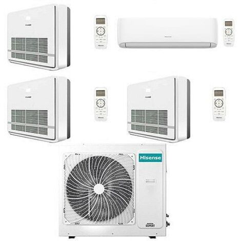 Climatizzatore Condizionatore Hisense Console R32 Quadri Split Hi comfort + Console Inverter 7000 + 12000 + 12000 + 12000 BTU con U.E. 4AMW105U4RAA NOVITÁ Classe A++/A+ (1/5)