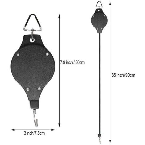 HPiano Confezione da 3 Ganci a Puleggia per Piante,Ganci per Puleggia per Piante,Puleggia per Cesto di Piante Sospese,Puleggia per Piante,Vasi da Fiori, Cesti da Giardino e Mangiatoie per Uccelli