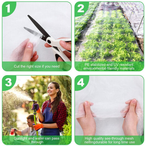 Rete Per Piante E Giardino - Maglia Fine 1.5x1.5 Cm, 10 M - Ideale Per Orto, Vite E Protezione Laghetto