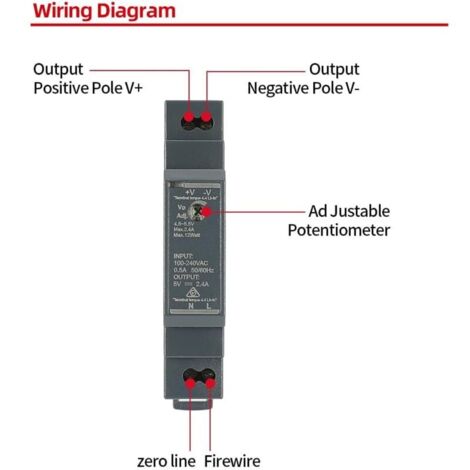 Alimentatore Su Guida DIN 12V DC 1,25A 15W - Trasformatore Industriale Per Domotica, LED, Sicurezza