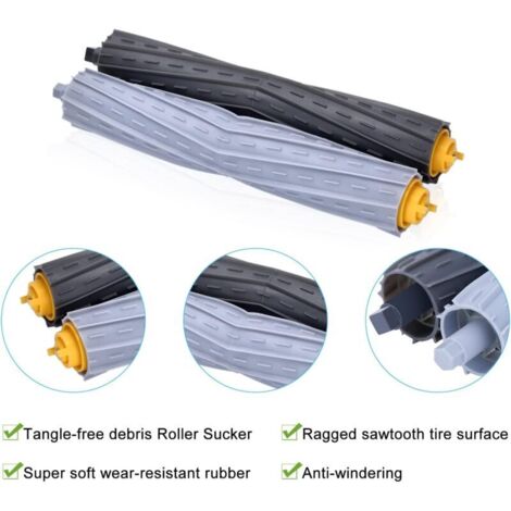 Kit Ricambio Accessori Per IRobot Roomba Serie 800 E 900 - 1 Spazzola A Rullo, 3 Laterali, 3 Filtri, Per 805 860 870 880 890 960 980 - 2