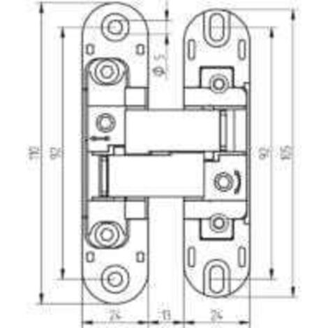2 Bisagras Cruzadas Pesadas Para Puertas Plegables Invisibles - Herrajes Para Muebles