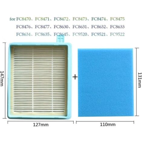 2er Filter-set kompatibel mit Philips Luftreiniger [AC3256 AC3259 & AC4550] HEPA Filter und Aktivkohlefilter [Ersetzt FY3432 & FY3433] für Allergiker gegen Viren,Feinstaub,Gerüche