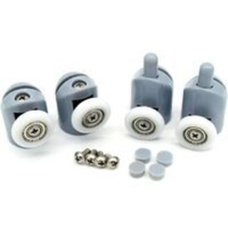 Produktbild von 4er-Set Nylon-Rollen Mit 40 Mm Durchmesser, 25 Mm Breite, Gerillt, 8 Mm Kugellager – Ideal Für Schiebetüren & Co., EU-gefertigt