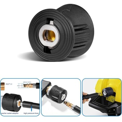 Hochdruckreiniger-Schnellverbinder für Kärcher K2-für Serie M22, 14 mm, Hochdruck-Schlauchadapter für Haus- und Gartenreinigungsgeräte (Liqi Hochdruckreiniger-Schnellverbinder für Kärcher K2-für Serie M22, 14 mm, Hochdruck-Schlauchadapter für Haus- und Gartenreinigungsgeräte (Liqi