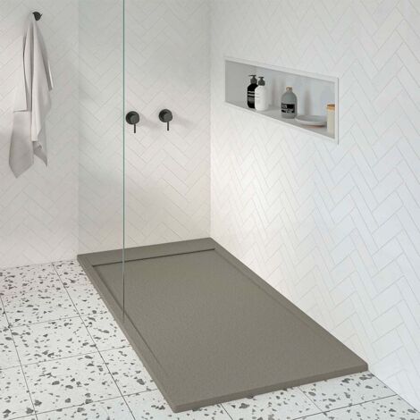KOES - Receveur de douche en résine modèle AMUR – 90x200 – Gris quartz RAL 7039 (1/5)