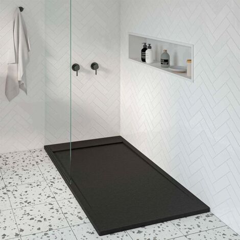 KOES - Receveur de douche en résine modèle AMUR – 90x190 – Noir RAL 9005 (1/5)