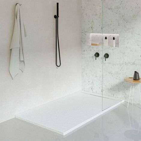 KOES - Receveur de douche en résine modèle LIENA – 100x130 – Blanc RAL 9003