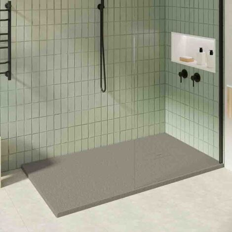 KOES - Receveur de douche en résine modèle OBI – 80x120 – Gris quartz RAL 7039