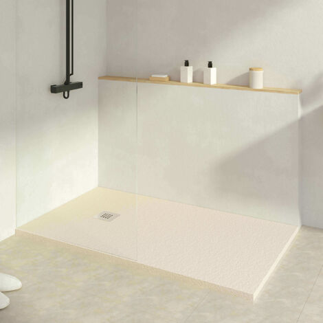 KOES - Kunstharz-Duschwanne Modell INDO – 100x170 – Creme RAL 1013