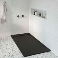 KOES - Kunstharz-Duschwanne Modell AMUR – 90x150 – Schwarz RAL 9005