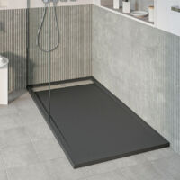 KOES - Kunstharz-Duschwanne Modell VOIGA – 90x180 – Schwarz RAL 9005
