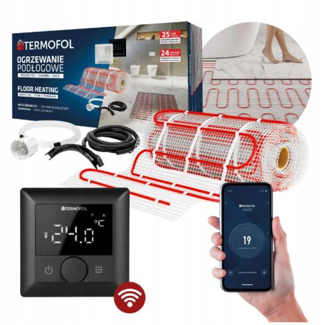 TAPIS sous carrelage KIT DE CHAUFFAGE AU SOL 20 m2 150W/m2 +TFH5 WIFI
