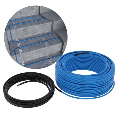CÂBLE CHAUFFANT AU SOL DE HAUTE QUALITÉ AVEC STOCKAGE, 30 M, 20 W/m
