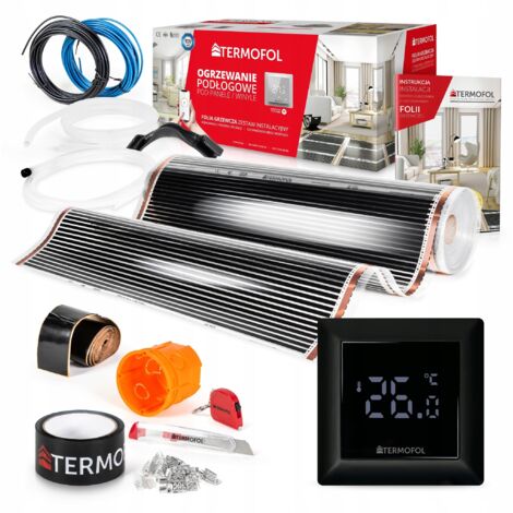 Kit de film chauffant infrarouge, puissance 140 W, 100 cm, surface 1 m² + TF-H6 noir (1/5)