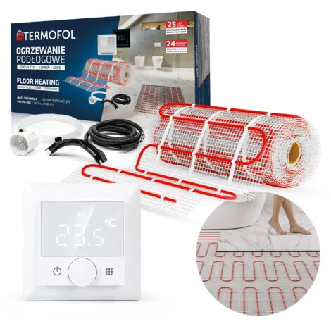TAPIS CHAUFFANT sous carrelage KIT 20m2 THERMOSTAT TF-H5 150W (1/5)