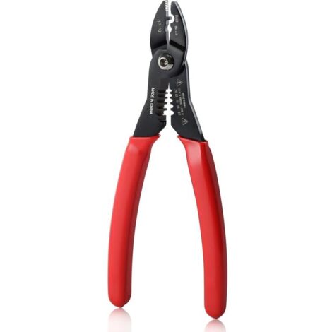 Pinza spelafili e crimpatrice multifunzione compatta 4 in 1 da 7 pollici 12-20 AWG. Pinza spelafili e crimpatrice professionale per cavi elettrici, per uso domestico e industriale. (1/4)