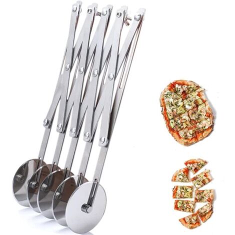 Tagliapasta a 5 ruote, tagliapasta, rotella tagliapasta in acciaio inox, tagliapasta, tagliapizza, tagliapasta per biscotti, tagliapizza regolabile (1/4)