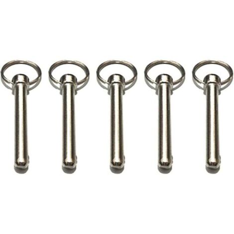 Perni a sgancio rapido, perno di bloccaggio da 8 mm con estremità sferica a molla, accessori di bloccaggio, ferramenta nautica, perno per tendalino, diametro 8 mm, lunghezza totale 72 mm