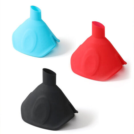 Set di imbuti pieghevoli da 3 pezzi, mini imbuto, imbuto da cucina, imbuto multifunzionale, imbuto in silicone 2 in 1 e guanto da forno, guanto da forno in silicone per il trasferimento di alimenti e (1/4)