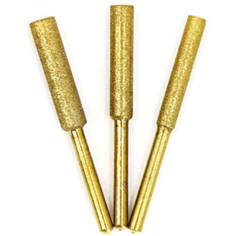 Affilatrice per catene di motosega diamantata, lima in pietra per motosega, attrezzo per affilatura catene, con 4,8 mm per affilatura e molatura, 8 pezzi (1/4)