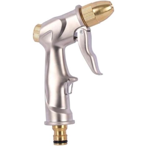 Pistola per tubo da giardino in metallo, pistola ad acqua ad alta pressione, pistola a spruzzo per tubo da giardino ad alta pressione