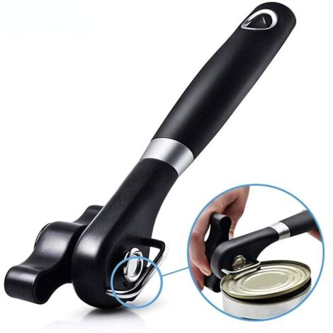 Apriscatole manuale con bordi lisci, apriscatole portatile, senza bordi taglienti con manici morbidi, apriscatole ergonomico professionale per cucina e ristorante (1/4)