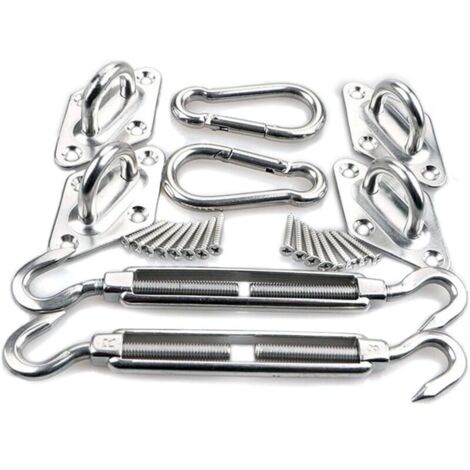 Kit di montaggio per vela ombreggiante (8 mm) - Kit di montaggio in acciaio inossidabile 304 per vele ombreggianti, vele ombreggianti triangolari, vele ombreggianti quadrate