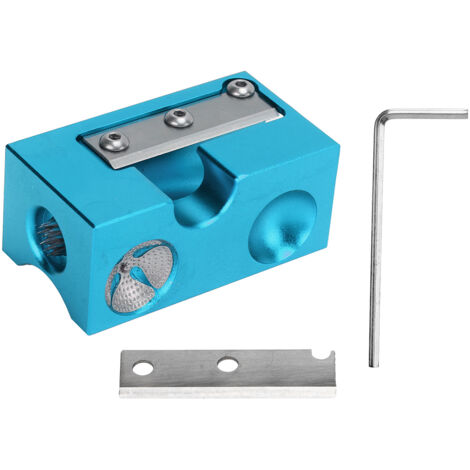 Utensile multifunzionale per tagliare le punte delle stecche da biliardo in alluminio e acciaio inossidabile, lama blu (1/5)