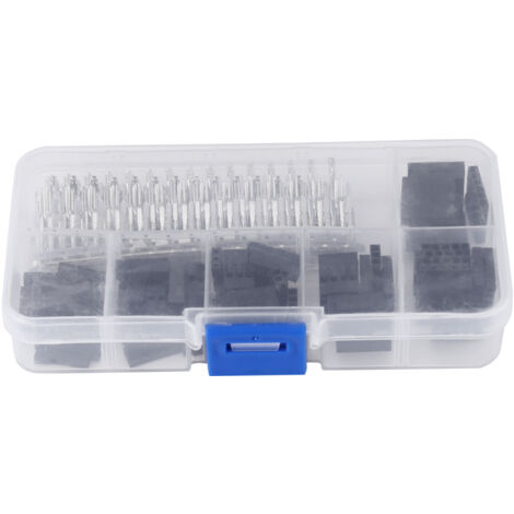 Kit di 370 connettori con perni di collegamento e terminali, con perni a crimpare maschio/femmina.