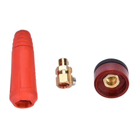 1 connettore rapido per cavo di saldatura rosso in stile europeo DKJ10-25, adattatore a sgancio rapido