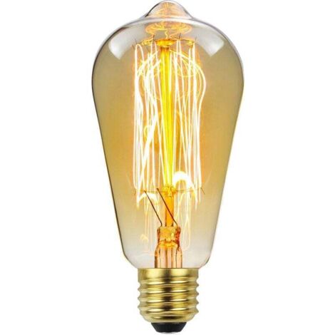 Confezione da 4 lampadine a incandescenza vintage E27 Edison dimmerabili ST64 da 40 W, luce calda 2700 K, stile classico antico per lampade da tavolo a gabbia di scoiattolo, uffici domestici, uffici d