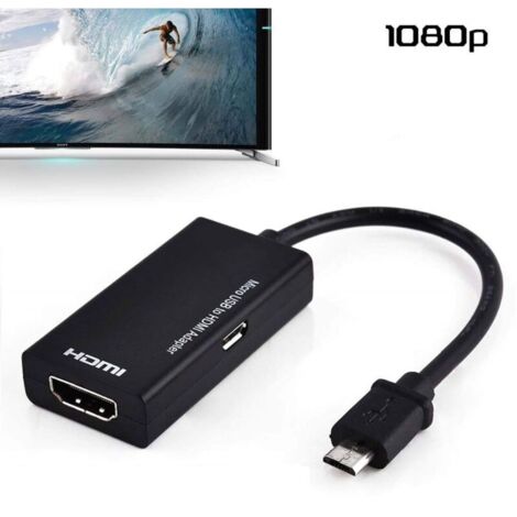 Cavo adattatore da micro USB a HDMI, cavo di conversione da micro USB a HDMI, telefono cellulare, orologio, TV