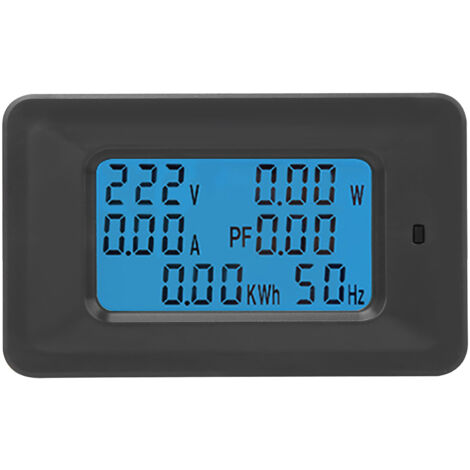 Misuratore CA 6 in 1: tensione 110 V-250 V, corrente 20 A, fattore di potenza, kWh, frequenza