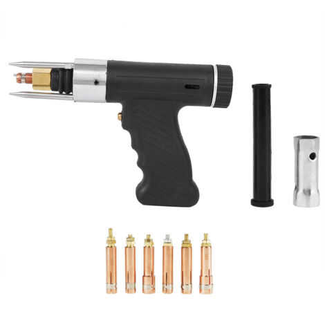1 pistola per saldatura a scarica capacitiva (CD) per perni + 6 morsetti da M3 a M10