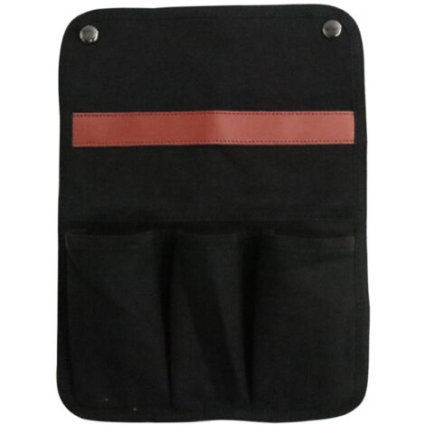 Borsa portaoggetti sospesa per sedia, organizer da comodino, borsa tascabile, per sedia, letto d'ospedale, campeggio, tela nera (1/5)