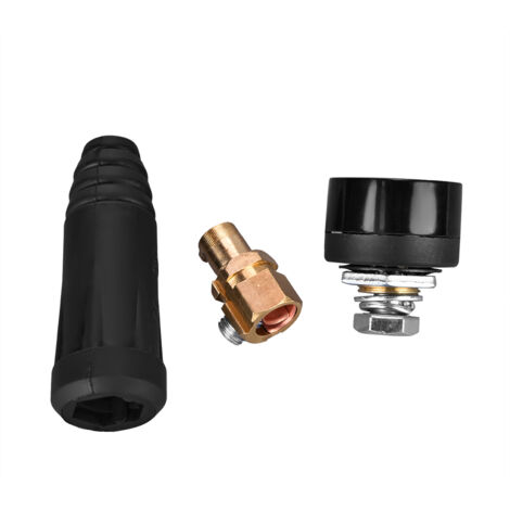 1 connettore rapido per cavo di saldatura DKJ35-50 nero in stile europeo, adattatore a sgancio rapido