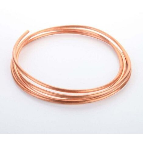 Tubo in filo di rame morbido da 2 m per tubazioni di refrigerazione, diametro esterno 5 mm x diametro interno 4 mm