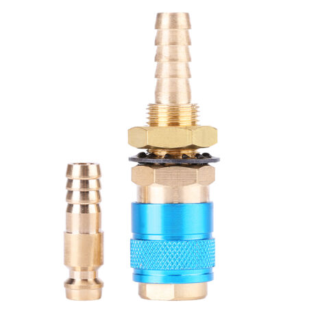 Raccordo rapido per tubo flessibile raffreddato ad acqua e gas per torcia di saldatura MIG/TIG (blu)