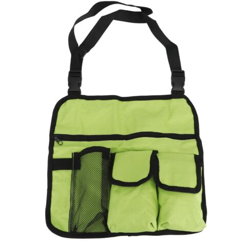 Borsa da bracciolo per sedia da spiaggia con pratiche tasche, custodia portaoggetti da appendere per sedia da esterno, ideale per il campeggio (verde).
