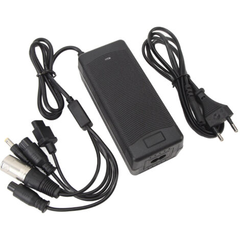 Caricabatterie da 54,6 V 2 A per 1-5 batterie al litio GX16 GX12 DC NIU XLR, adattatore CA, spina UE, CA 100-240 V per bici/scooter elettrici