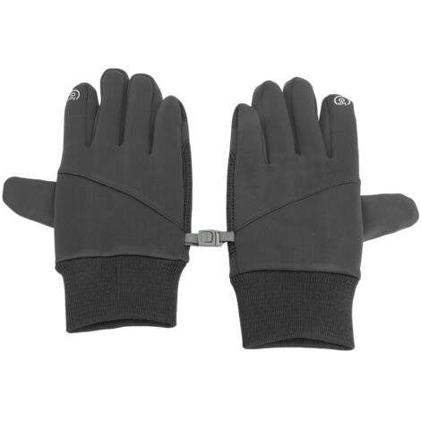 Guanti da ciclismo caldi, compatibili con i touchscreen, per uomo e donna, grigi, taglia L (1 paio).
