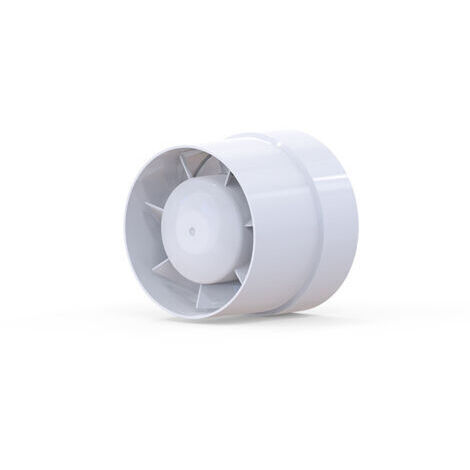 Cappa aspirante a risparmio energetico da 100 mm, 12 W/130 m³, con ventola assiale, adatta per installazione canalizzata: bagno, cucina, cantina.