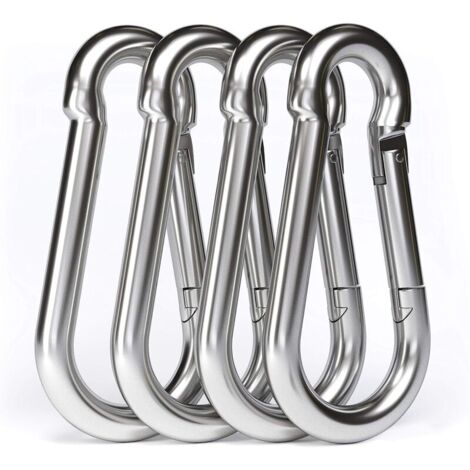 pezzi - Moschettone M10 in acciaio inox 304 - Moschettone grande in acciaio inox con capacità di fissaggio di 100 mm, moschettone a gancio oscillante - 100 mm x φ10 mm
