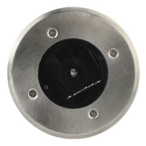 Quattro lampade solari a LED da terra, adatte per illuminazione esterna, illuminazione stradale e illuminazione sotterranea grado di protezione IP65 (luce bianca fredda, rotonda).