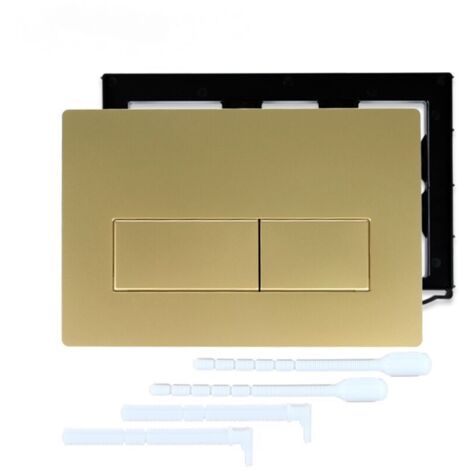 Placca di comando per WC a doppio scarico color oro - compatibile con Geberit Sigma UP300/UP320 - kit di installazione 245 x 164 mm