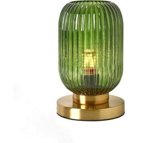 Lampada da comodino per camera da letto, con tendine e dimmer a tre livelli - adatta per camere da letto, soggiorni, uffici, ecc. - 1 unità