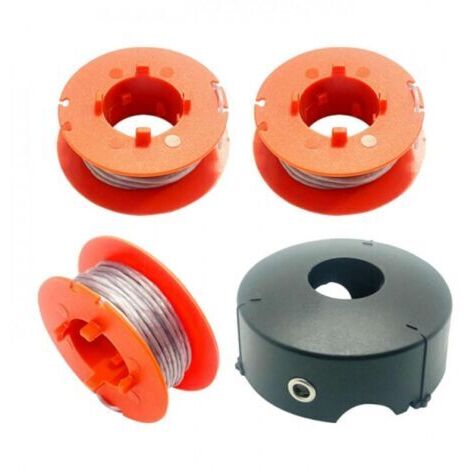 F016800175 Bobina di filo per Bosch Art 23 26 30 Easytrim e Combitrim, bobina di filo flessibile automatica Pro-Tap, 8 m x 1,6 mm con coperchio F016L71088 (3 bobine + 1 coperchio) (1/5)