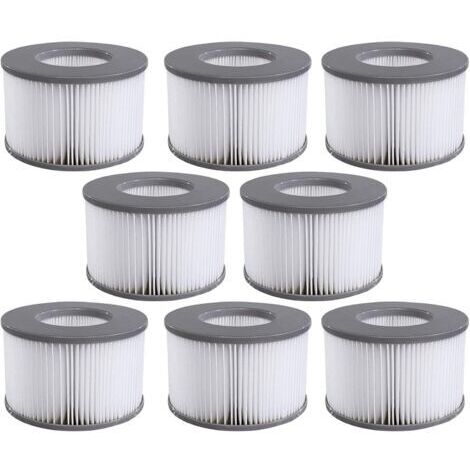Filtro Mspa, filtro di ricambio per piscina idromassaggio gonfiabile, filtro per vasca da bagno (8 pezzi) (1/5)