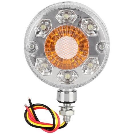 Luci di posizione laterali a LED bicolore rosse e gialle per camion/rimorchi - 24V, 4 funzioni di illuminazione, circuito indipendente, design elegante, applicazione versatile. (1/5)